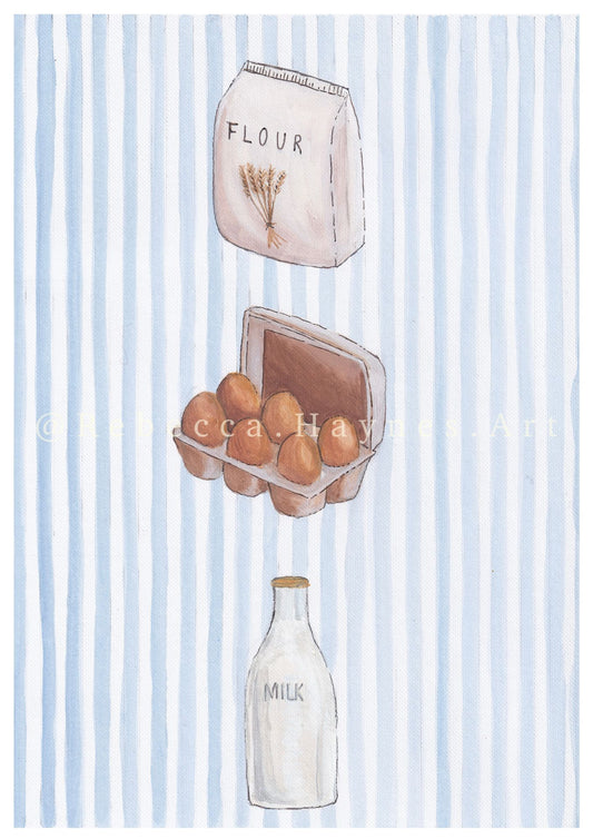 Flour, Eggs and Milk (Print)