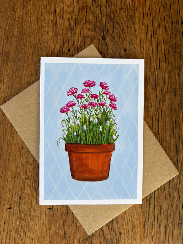 January Birth Flowers - Card