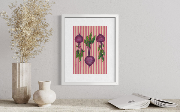Striped Beetroot Print