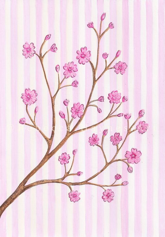 Blossom - Striped Background (Print)