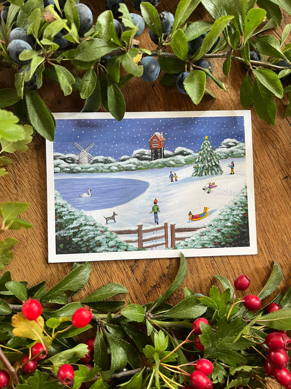 Thorpeness Mere Christmas Card
