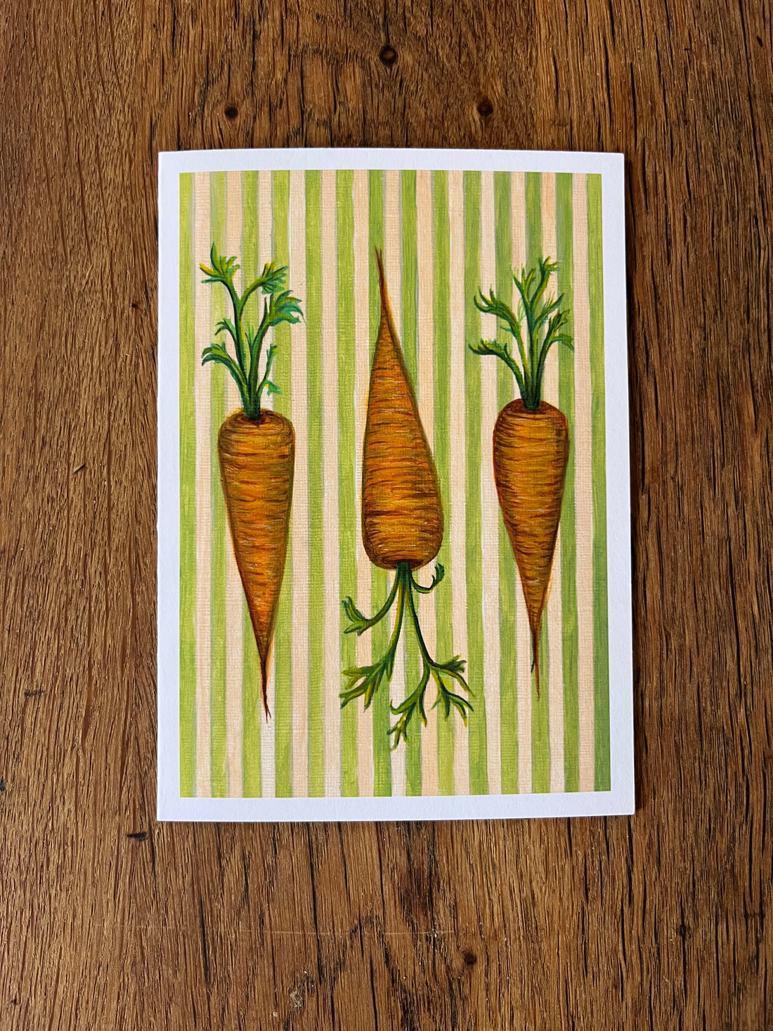 Striped Carrots Card