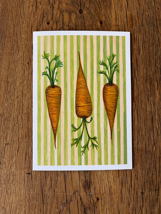 Striped Carrots Card
