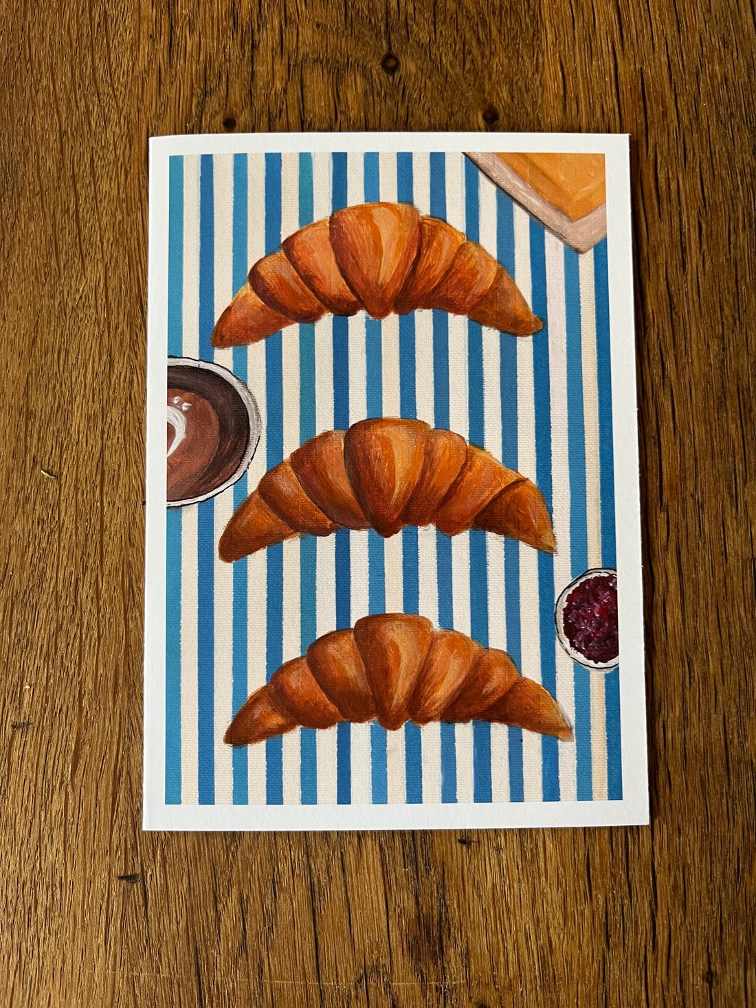 Striped Croissants Card