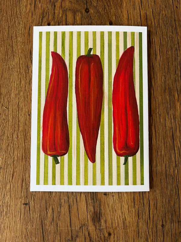 Striped Sweet Pepper Card