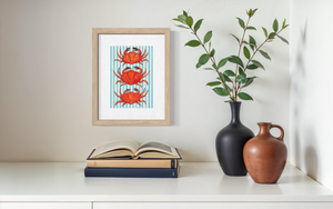 Striped Crabs Print
