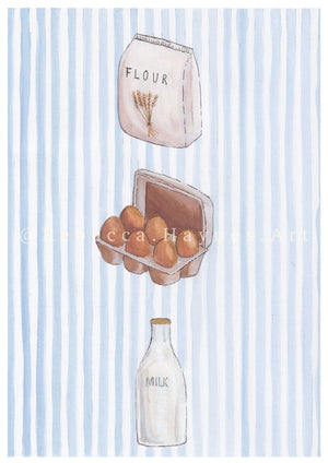 Flour, Eggs and Milk (Print)