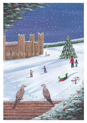 Framlingham Castle Christmas Print