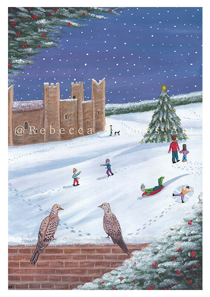 Framlingham Castle Christmas Print