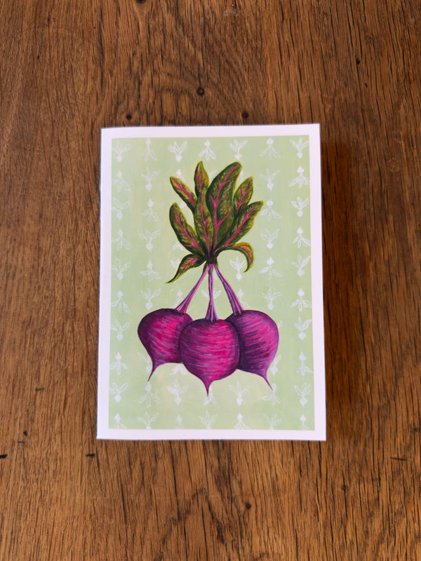 Beetroot - bunch print (card)