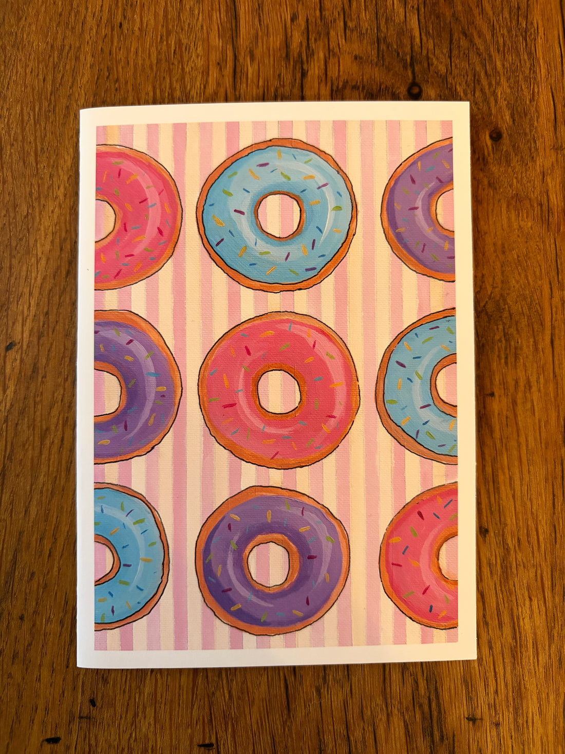 Striped Doughnut Card