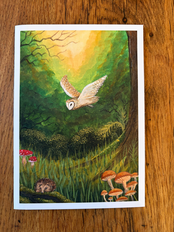 Woodland Barn Owl - Card