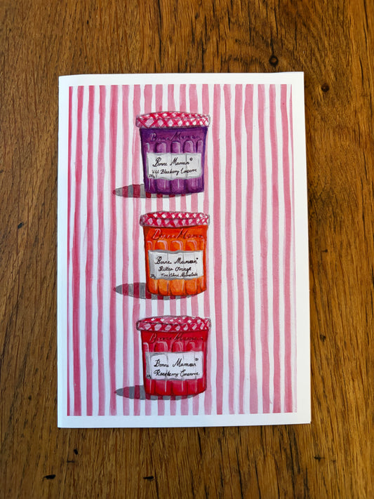 Striped Jam Jars Card
