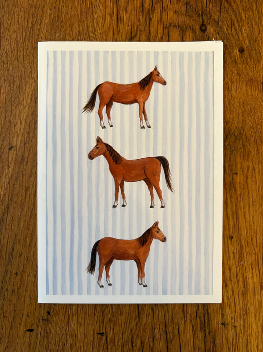 Striped Horses - Card