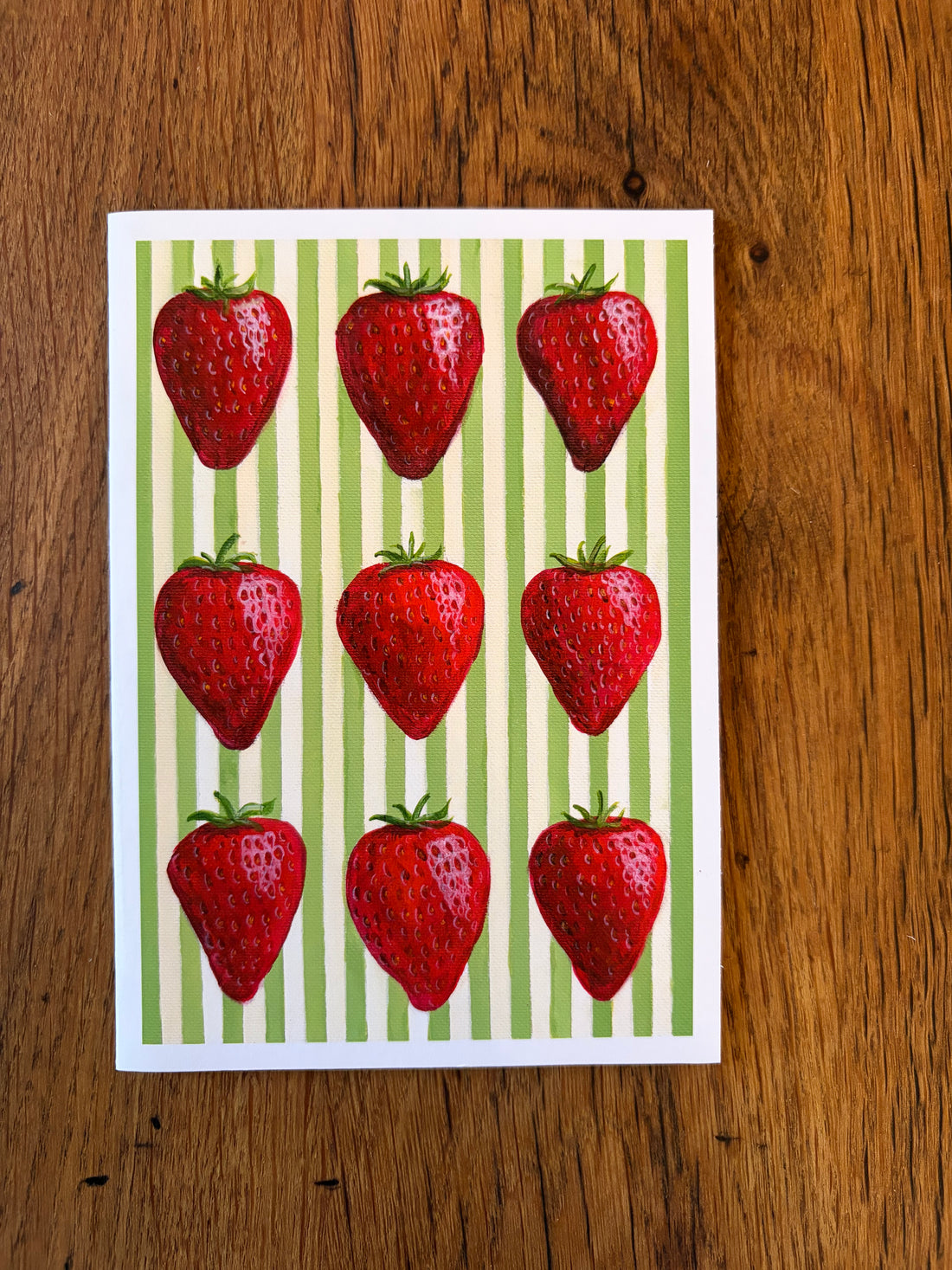 Striped Strawberries - Card