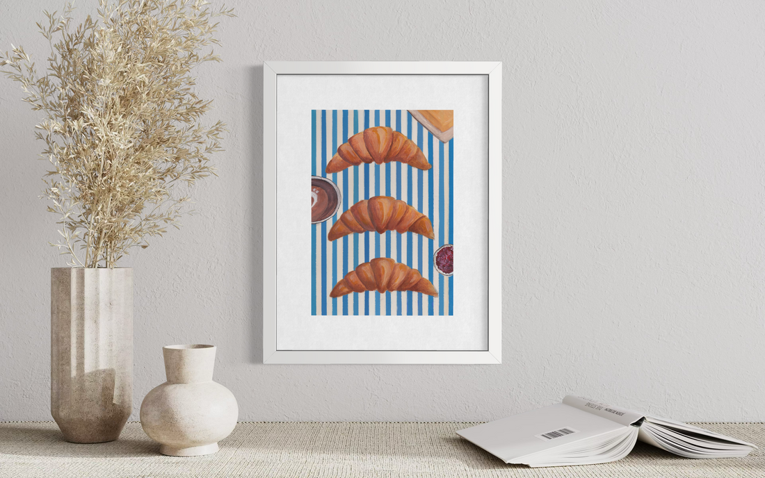 Striped Croissants Print