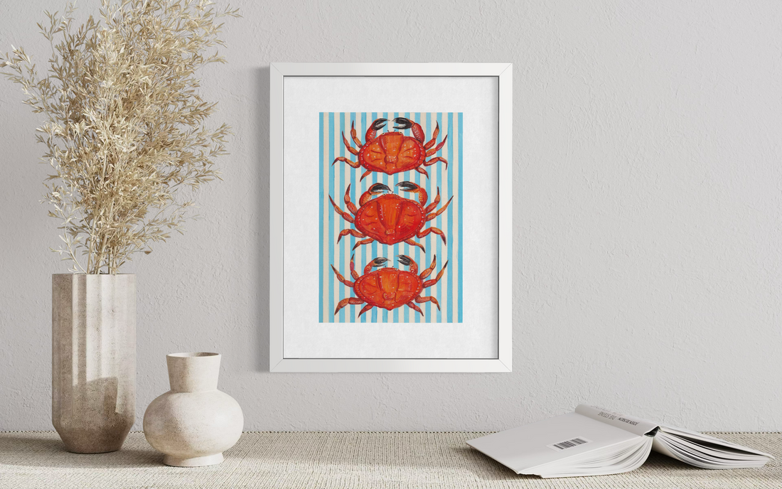 Striped Crabs Print