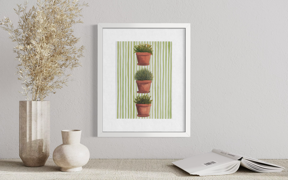 Trio of Plant Pots Print