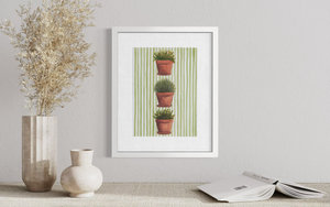 Trio of Plant Pots Print