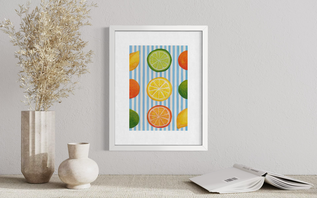 Striped Citrus Print