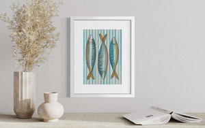 Striped Mackerel Print