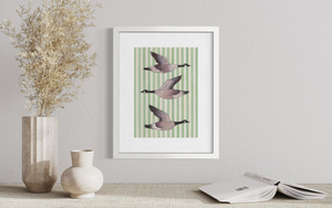 Striped Canada Geese Print
