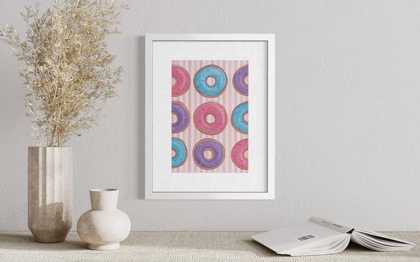 Striped Doughnut Print