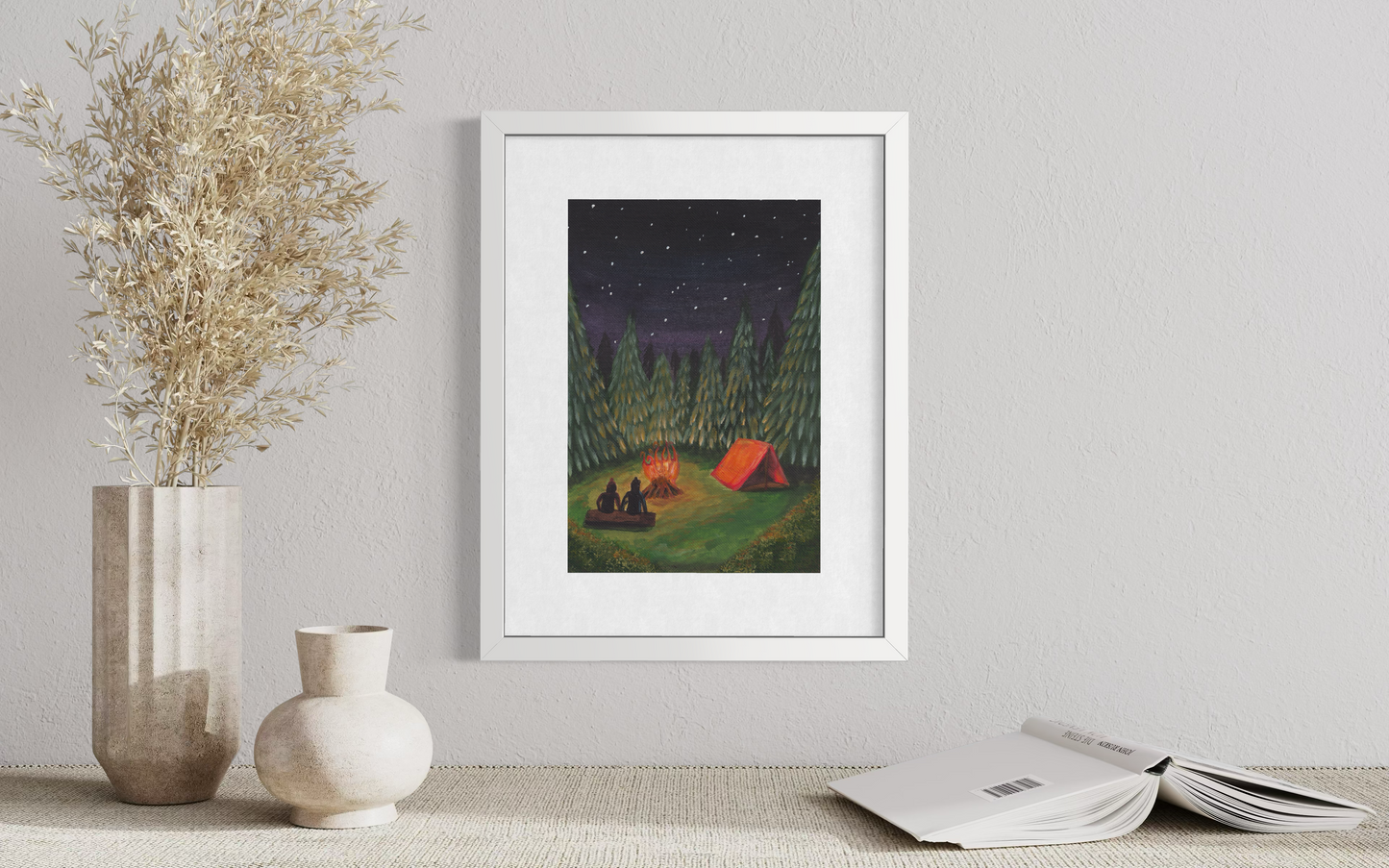 Woodland Camping Print