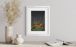 Woodland Camping Print