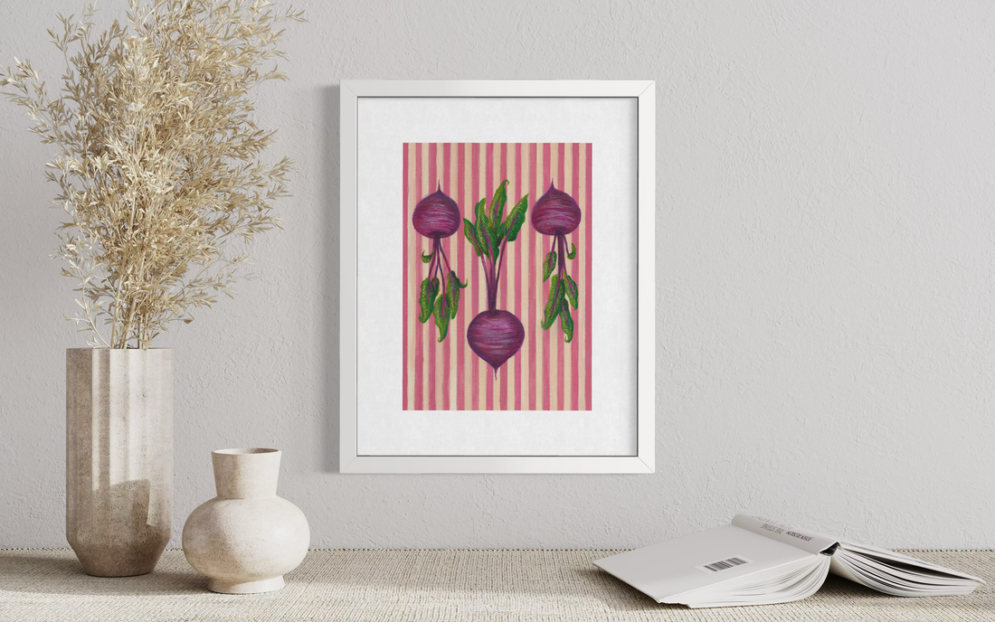 Striped Beetroot Print