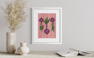 Striped Beetroot Print