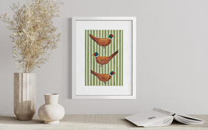 Striped Pheasant Print