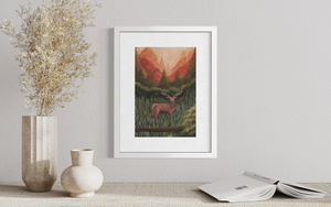 Woodland Stag Print