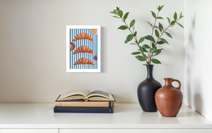 Striped Croissants Print
