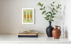 Striped Carrots Print
