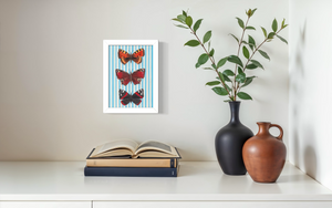 Striped British Butterflies Print