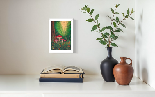 Woodland Mushrooms Print