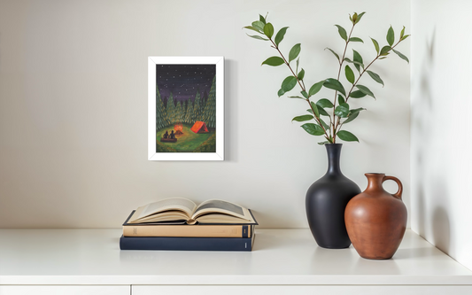 Woodland Camping Print