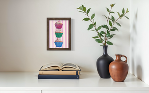 Striped Cupcakes Print