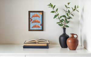 Striped Croissants Print