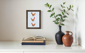 Blue Striped Chicken (Print)