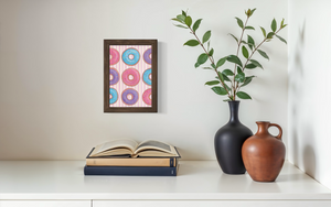 Striped Doughnut Print