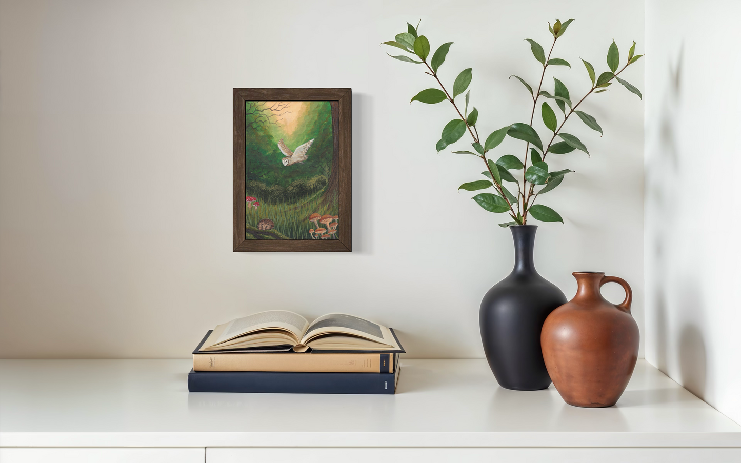 Woodland Barn Owl Print