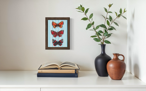 Striped British Butterflies Print