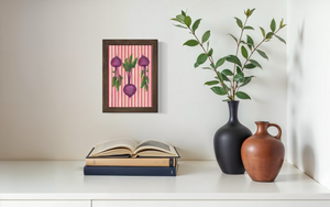 Striped Beetroot Print