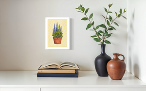 July Birth Flower Pot - Print