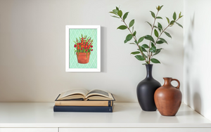 August Birth Flower Pot - Print