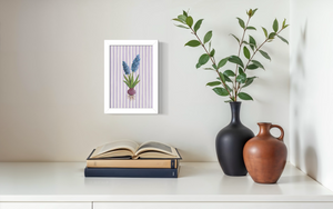 Hyacinth - Striped Background  (Print)