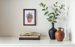 September Birth Flower Pot - Print