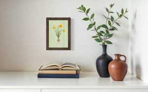 Daffodil - Striped Background  (Print)